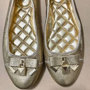 Michael Kors Alice Gold Ballet Flats